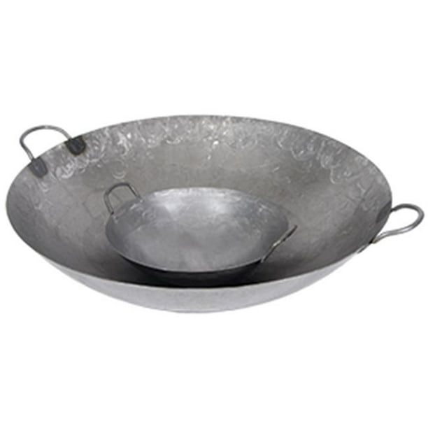 Wok Cantonese Hand Hammered Cooking KItchen Restaurant Silver Saute Handle New Wok Cantonese Hand Hammered Cooking KItchen Restaurant Silver Saute Handle New